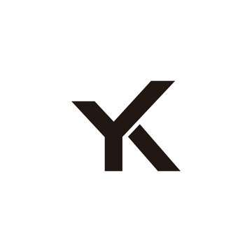 recommend clip art: letter yk simple geometric linked line logo vector