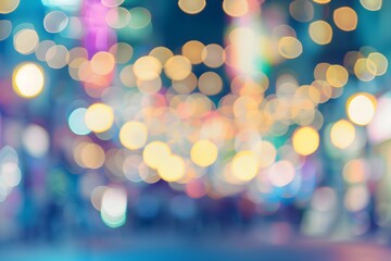 Blurred Bokeh Lights in City at Night