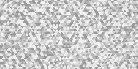 Vector geometric seamless technology gray and white  triangle element light background. Abstract digital grid light pattern white Polygon Mosaic triangle Background, business and corporate background.