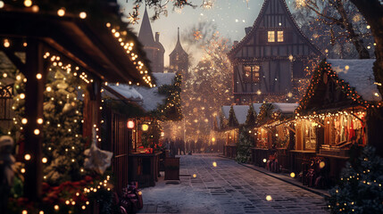 christmas tree in the snow