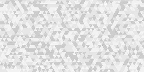 Vector geometric seamless technology gray and white  triangle element light background. Abstract digital grid light pattern white Polygon Mosaic triangle Background, business and corporate background.