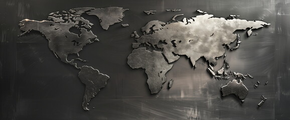 brushed metal world. Business coverage background.