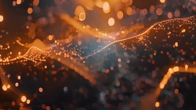 With each movement particles exchange energy creating a dynamic and interdependent dance.
