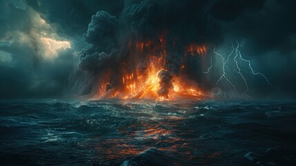 volcano in the ocean