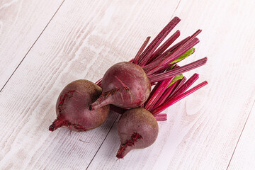 Young raw beetroot heap isolated