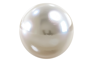 White pearl Isolated on white background