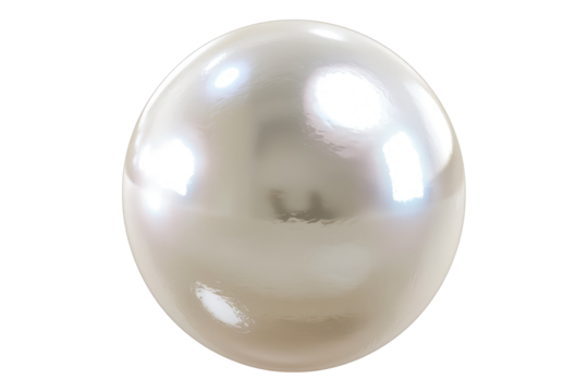 White pearl Isolated on white background