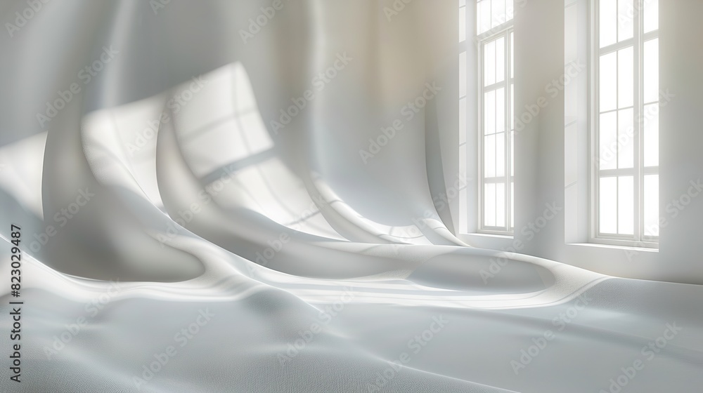 Poster smooth plain white background with a hint of warmth
