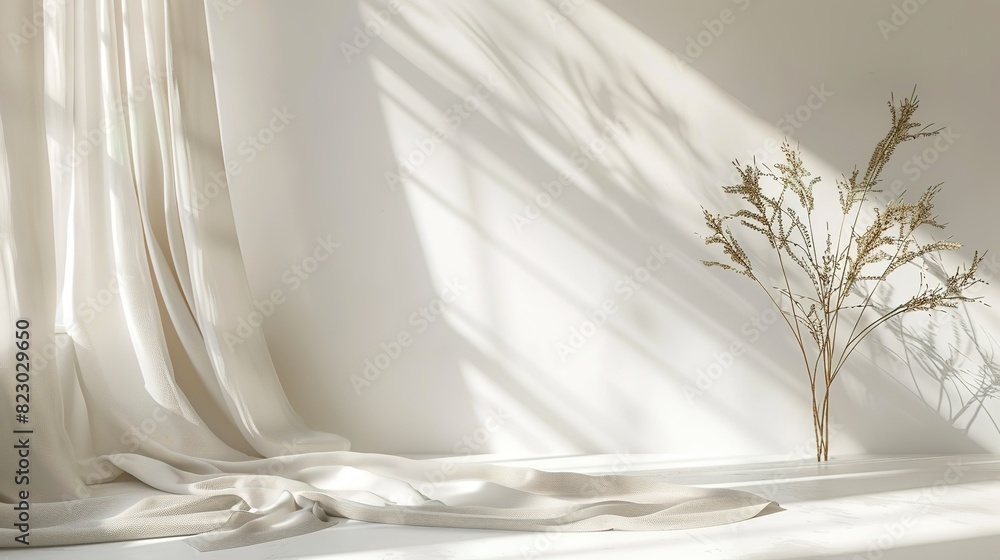 Aufkleber smooth plain white background with a hint of warmth