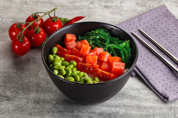 Hawaian cuisine - Poke with salmon