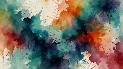 Abstract watercolor background and geometric illustration. Watercolor illustration