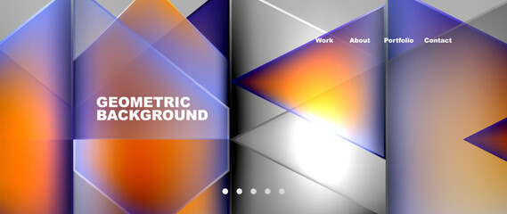 Fototapeta premium Gradient triangle geometric minimal wallpaper