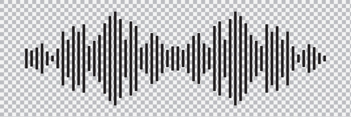 sound waveform pattern for radio podcasts, music player, video editor, voice message in social media chats, voice assistant, recorder. vector illustration
