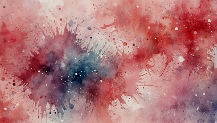 pink abstract background snowfall watercolor. Watercolor illustration