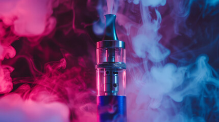 Vaping flavored e-liquid from an electronic cigarette