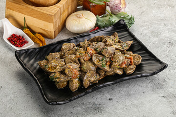 Chicken liver in cream sauce