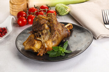 Baked Lamb shank with bone