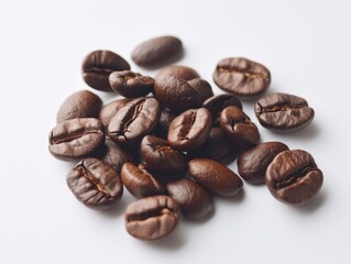 Naklejka premium Close-up of roasted coffee beans