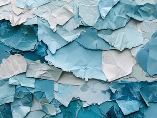 Obraz premium Shattered blue and white glass abstract background