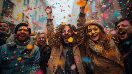 Team members celebrating a successful project completion