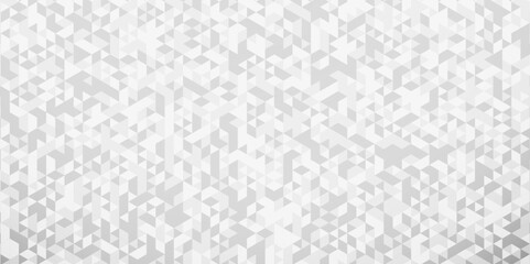 Vector geometric seamless technology gray and white  triangle element light background. Abstract digital grid light pattern white Polygon Mosaic triangle Background, business and corporate background.