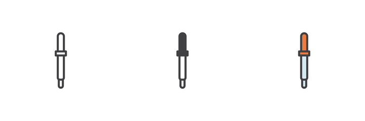 Dropper different style icon set