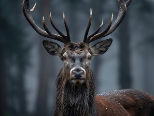 Majestic Deer Portrait in the Wild