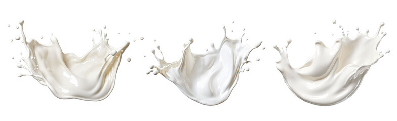 Fototapeta premium white milk wave splash collection