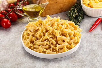 Raw dry Italian pasta - campanelle