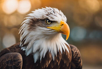 Obraz premium Close-up with the profile of an eagle