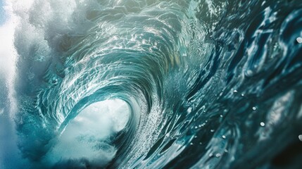 A large wave in the ocean with a splash of water
