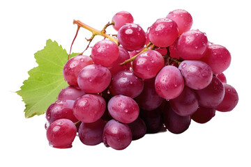 Fototapeta premium Glistening Gems: A Surreal Still Life of Grapes on Transparent PNG Background.