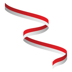 Indonesian Flag Ribbon Decoration