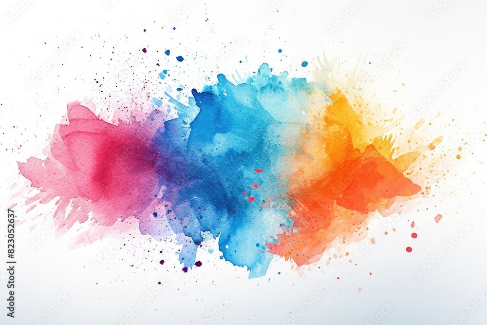 Aufkleber design a watercolor splash with a gradient effect