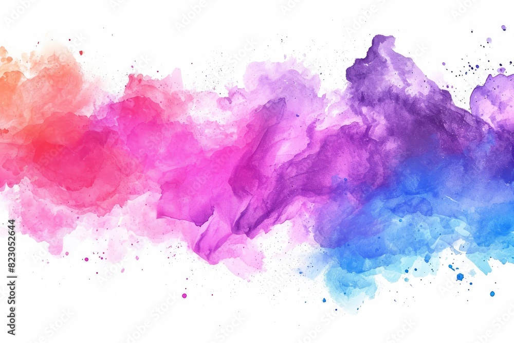 Poster design a watercolor splash with a gradient effect
