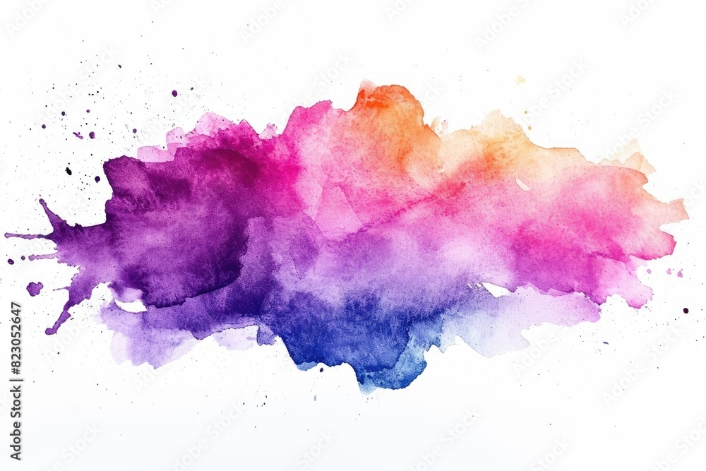 Poster design a watercolor splash with a gradient effect