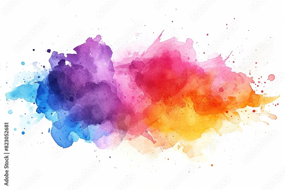 Poster design a watercolor splash with a gradient effect