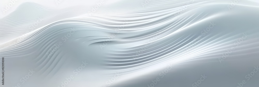 Poster abstract white background with wavy lines and blurred shapes for a minimalist design. banner