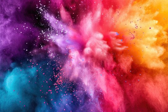 Holi color background with color blast