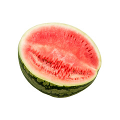 Fresh watermelon isolated. Organic water melon slice on white background. Cut out