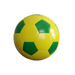 Fototapeta premium 3D rendered Soccer ball isolated on transparent background.