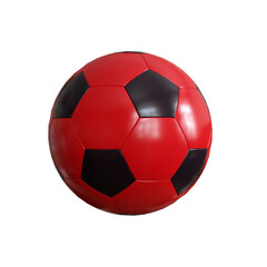 3D rendered Soccer ball isolated on transparent background.