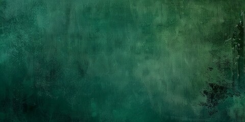 Obraz premium A dark green background with a subtle grain texture, dark green wall background, painting background texture with dark green, banner