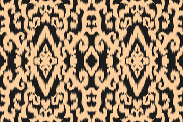 Seamless ethnic design, ikat art. beautiful hand drawn Design for textile and printingEthnic pattern.beautiful pattern. folk embroidery,bohemian style,aztec geometric art