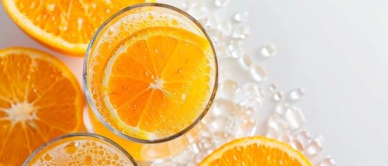 Freshly squeezed orange juice in a glass