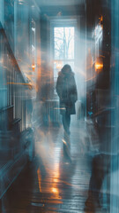 home inside, blury filter, motion blur,generative ai