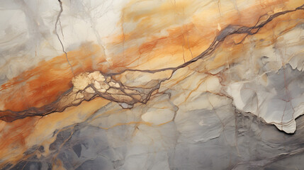 Fototapeta premium Cave wall with natural mineral veins