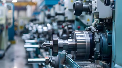 Naklejka premium machine in industrial background