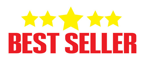 Best seller button web banner templates with stars