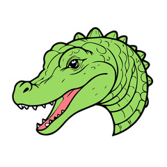 Crocodile head vector design logo 